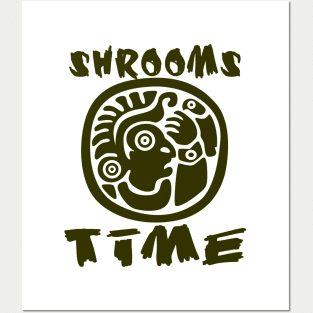 Shrooms Time Pilze Zeit Indianer Geschenk Shirt 1 Posters and Art